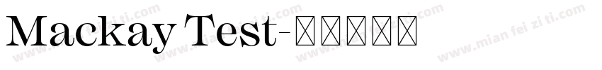 Mackay Test字体转换